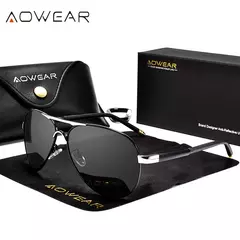 AOWEAR-Óculos polarizados aviação para homens, óculos de sol espelho de direção, óculos piloto clássico, marca masculina Design - loja online