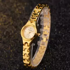 Simples elegante pequeno relógios femininos marca de luxo ouro relógios de pulso para senhoras relógios de quartzo para meninas montre femme