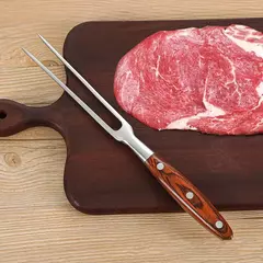 Garfo de churrasco portátil em aço inoxidável, Beef Grill Tools, Acessórios para churrasco, Acampamento ao ar livre Cozinhar - loja online