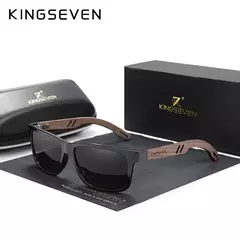 KINGSEVEN-Óculos De Sol Polarizados De Madeira Vintage para Homens e Mulheres, Moda Quadrada Óculos De Sol, Proteção De Madeira UV400, 100% - Wolf Magazine