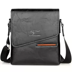 Imagem do Sacos mensageiro de couro canguru para homens, bolsa tiracolo casual, bolsa de ombro masculina pequena, marca de luxo, verão