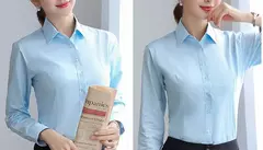 Blusa de manga comprida feminina, camisa branca elegante, senhora do escritório, negócios, camisas rosa, botão, blusas de trabalho sólido, tops - loja online