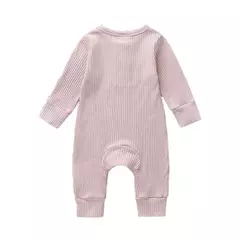 Romper de manga comprida unissex para bebê recém-nascido, cor sólida, roupas de algodão infantil, 3-18 meses, verão