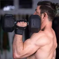 Luvas de musculação masculino e feminino, protetor de palma, fitness, musculação, ginástica, mão, pulso, esportes, 1 par - Wolf Magazine