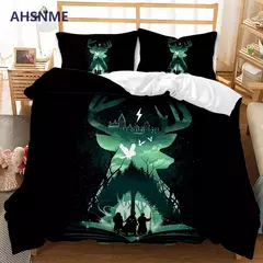 Ahsnme-conjunto de roupa de cama hpter e conjunto de roupa de cama de alta definição com capa de colcha impressa para ru, au, ue, king size, mercado na internet