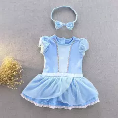 Baby Romper TUTU Vestido Com Headband Infantil Baby Princess Girl Roupas Tamanho 3-18M Cute Design Baby Dress Party Trajes - loja online