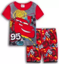 Conjunto de pijamas de manga curta infantil Pijamas de algodão, pijamas de carros, pijamas de verão, conjuntos de bebês meninos, meninas, crianças, novo