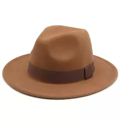 chapeu feminino chapeu chapeu masculino gorro Chapéu fedora mulheres fita banda homens chapéus de aba larga igreja casamento clássico bege branco chapéu do inverno das mulheres dos homens 2021 new gorras hombre - comprar online