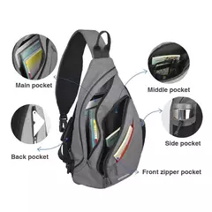 Mixi-Mochila de Ombro para Homens e Mulheres, Bolsa Crossbody Sling USB, Meninos Ciclismo, Esportes, Viagem, Moda Versátil, Bolsa de Estudante na internet