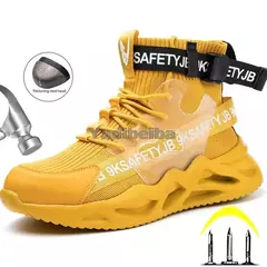 Botas de segurança Steel Toe Work para homens e mulheres, sapatos indestrutíveis, tênis anti-smash, calçado de trabalho