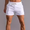 Shorts casuais masculinos de corrida, bolsos laterais, shorts com zíper 100% algodão, alta qualidade, moda ao ar livre, novo, verão