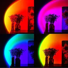 LED USB Sunset Lamp, Nightlights, Projetor, Birthday Party, Mood Lights, Quarto, Sala de estar, Fotografia de parede