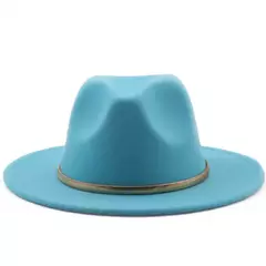 Chapéu alto Derby Igreja simples aba larga para homens e mulheres, Panamá Solid Felt Fedoras, Fedoras preto e verde, Boné de lã artificial Jazz Blend - loja online