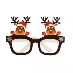 Santa Claus Paper Glasses Frame, Xmas Tree Elk, Photo Prop, Decorações de Natal, Ano Novo, Kids Gift, 9pcs - Wolf Magazine