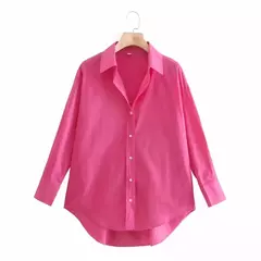 Imagem do Blusa de gola virada para baixo para mulheres, camisa escura para senhoras, manga longa, camisas simples para escritório, tops femininos