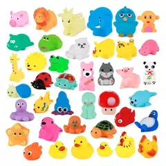 Cute Animals Banho Brinquedo para Crianças, Flutuador De Borracha Macia, Squeeze Sound, Wash Play, Brinquedos De Água De Natação, Presentes Engraçados, 10 Pcs/Set - comprar online