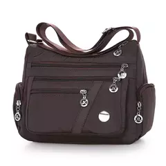 Bolsa mensageiro de ombro Oxford impermeável para mulheres, bolsas com zíper, pacote crossbody feminino casual, grande capacidade, viagem