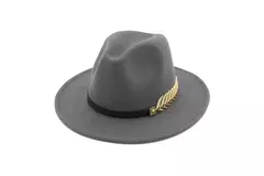 Chapéu Fedora feminino com cinto de pérolas, boné Trilby Vintage, chapéu Panamá de feltro, lã quente, jazz feminino