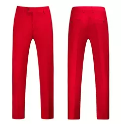 Calça masculina de alfaiataria cor pura, ocupação de negócio, slim fit, calças de escritório, fato formal masculino, casual