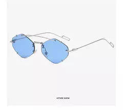 Imagem do Óculos de sol sem aro para homens e mulheres, óculos de sol retrô, marca designer óculos UV400 Shades, óculos femininos