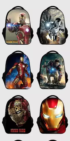 Bolsa Escolar Marvel Super Heroes para Crianças, Mochilas Homem de Ferro, Mochila 3D Anime, Bolsa de Viagem Infantil, Meninos, Escola Primária, Novo - comprar online