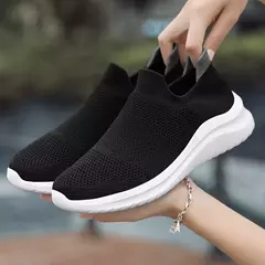 Venda quente dos homens sapatos casuais ultraleve confortável sapatos de caminhada unisex das mulheres dos homens meia boca tênis tenis masculino zapatillas - comprar online