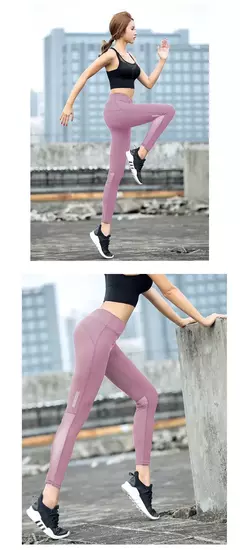 Calça legging feminina fitness, cintura alta, elástica, respirável, confortável, para corrida, academia, yoga