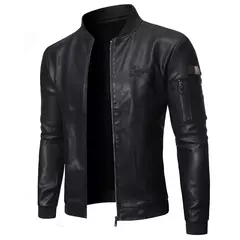 Jaqueta de motocicleta Slim Fit masculina, jaquetas de couro falso, jaquetas PU quentes, roupas de marca, casaco de inverno S a 3XL, 2023 - Wolf Magazine