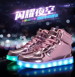 Tamanho 25-46 led sapatos com luzes brilhantes led chinelos para crianças & adulto feminino tenis para crianças meninos meninas sapatilhas luminosas - loja online