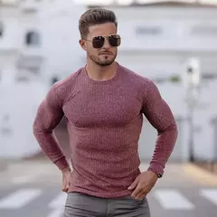 Suéteres de gola alta quente masculino, pulôver justo, malha clássica, inverno, nova moda - Wolf Magazine