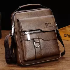 Canguru-Bolsa de ombro lateral de couro para homens, bolsa crossbody, mensageiro de negócios, bolsa masculina, presente do marido, marca de luxo na internet