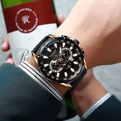 Curren-relógio de pulso casual masculino, pulseira de aço inoxidável, mostrador grande, quartzo, com slots luminosos, cronógrafo esportivo, novo - comprar online