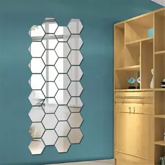 Hexagon 3D Espelho Adesivo de Parede, Sala Adesivos, Decoração do Quarto, Banheiro, Decoração de Casa, Vários tamanhos, DIY TV Fundo na internet