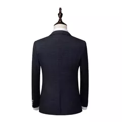 Blazer colete calças masculinas terno de moda boutique xadrez casual negócios masculino noivo casamento smoking vestido 3 pçs ou 2 pcs conjunto smoking - comprar online