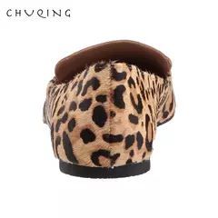 CHUQING-Sapatos leopardo para mulheres, mocassins confortáveis e respiráveis, tendência casual, marca de moda na internet