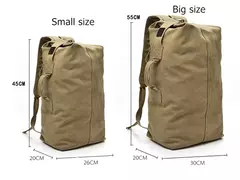 Mochila de Viagem de Grande Capacidade Mochila Mochila de Montanhismo Bagagem Masculina Canvas Bucket Shoulder Bags for Boys, Men Backpacks - loja online