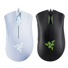 Mouse com fio, Razer Original DeathAdder Essencial com fio Gaming Mouse Mice 6.400 DPI Sensor Óptico 5 Botões Independentes para Laptop PC Gamer na internet