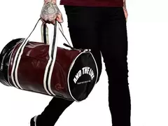 Imagem do Saco de ginástica esportiva com bolso para homens e mulheres, Bolsas de ombro com sapatos, Fitness Training, bolsa de viagem de couro impermeável