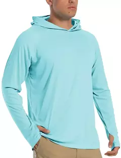 TACVASEN-Homens à Prova de UV Hoodie Manga Longa, Proteção Solar Camisetas, Respirável, Leve, Secagem Rápida, Casual Camisetas Masculinas - loja online