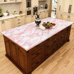 Imagem do Adesivos de parede de cozinha Vinyl Marble Autoadesivo Wallpaper DIY Heatproof Waterproof Contato Contínuo Wallcovering Wall Decor