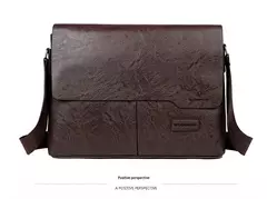 Bolsa de ombro de couro para homens Bolsa de negócios Bolsa mensageiro Bolsa lateral grande, bolsa crossbody, marca de luxo, moda, IPAD