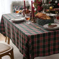 Toalha de mesa quadriculada temática do Natal, adequado para festas banquetes e restaurantes, decoração da cozinha - loja online