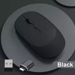 Mouse Sem Fio Recarregável Gamer, Modos Duplos, Compatível com Bluetooth, 2.4G, USB, Mute Mice para Laptop, Pad, Tablet, Macbook - loja online