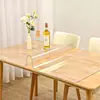 Toalha De Mesa De PVC Transparente Com Espessura, Resistente Ao Calor, Impermeável, Resistente A Óleo, Esteira De Mesa De Jantar, 1Pc