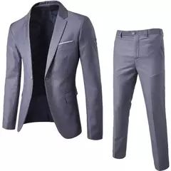 Conjunto de blazers e calças masculinas, ternos de negócios, jaquetas formais, terno casual, casacos de casamento elegantes, festa, 2 peças, 2023 - comprar online