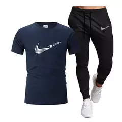 Fato casual com zíper masculino, secagem rápida, marca esportiva, verão, novo - loja online