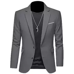 Blazers boutique casuais masculinos, jaqueta monocromática, terno slim fit, casaco de lazer, boutique de moda, novo, 2023 - loja online