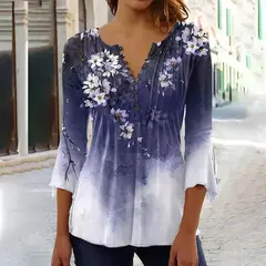 Camisa solta de mangas compridas feminina, blusa casual, elegante, temperamento, feriado, mulheres na internet