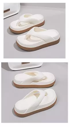 Outlandish-eva flip flops para mulheres, solas grossas super macias, sapatos ao ar livre, antiderrapante, de alta qualidade, design moderno, para o verão