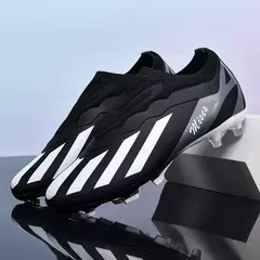 Botas de futebol respiráveis para homens, picos longos, chuteiras de futebol, esporte ao ar livre, treinamento, sapatos de futebol para meninos, jogo antiderrapante, confortável, novo - loja online